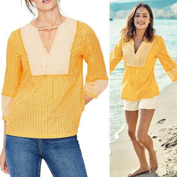 Boden Tops - Boden Yellow Cora Blouse